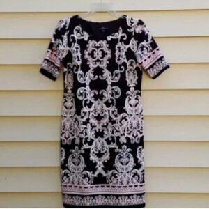 R&K woman  dress .Size 4 Gray, pink, black. Excellent condition.formal casual fa